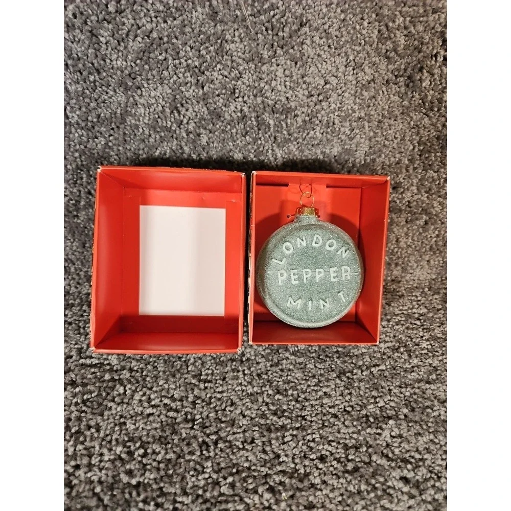 John Derian For Target London Peppermint Candy Glass Ornament LTD ED BRAND NEW.